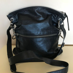 The Sak black leather cross body bag